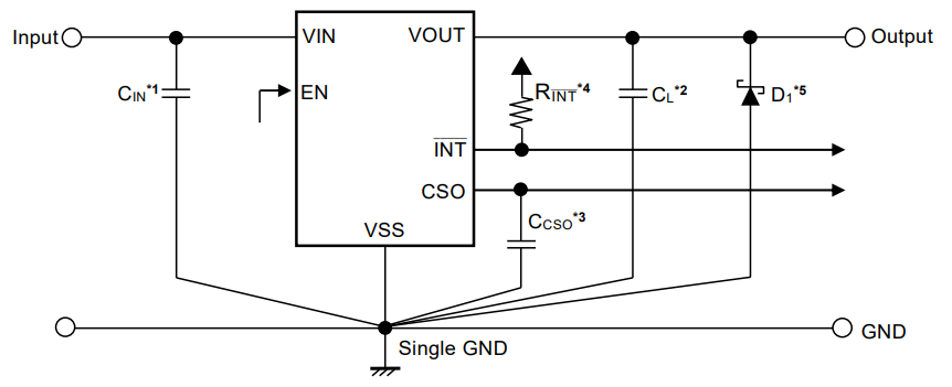 Application Circuit Diagram - ABLIC S-19682B High Side Switches
